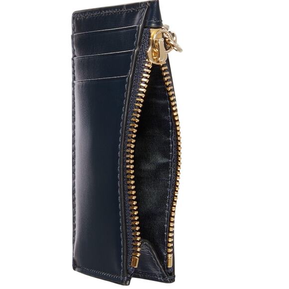 Gucci Luce Embellished Textured-Leather Canvas-Jacquard Cardholder - NAVY NWB - Picture 3 of 4